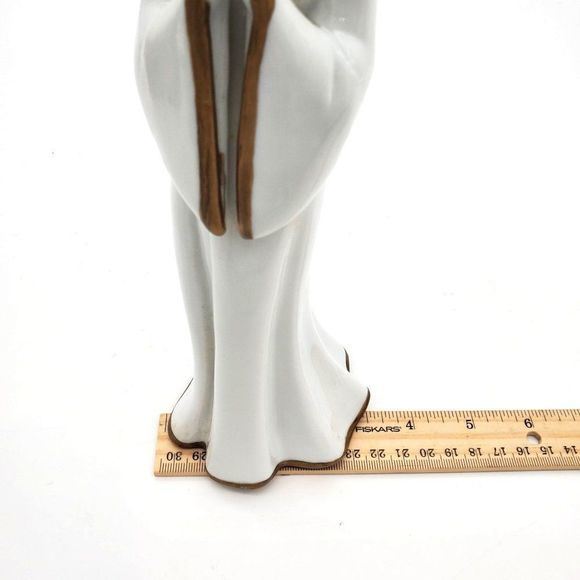 VTG Reco Porcelain Angel Adoration 1986 Exclusive Edition White Porcelain Gold - Picture 7 of 8